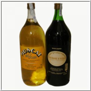 Muskat und Mavrodaphne aus Patras Likoerwein Lafkioti 2x 2L