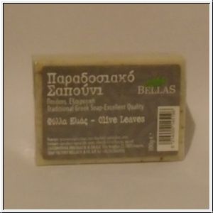Olivenoelseife Bellas mit Olivenblaetter 100g